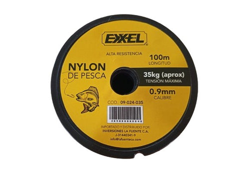 Nylon de pesca 0.9mm x100m Exxel 75lb ref 09-024-035
