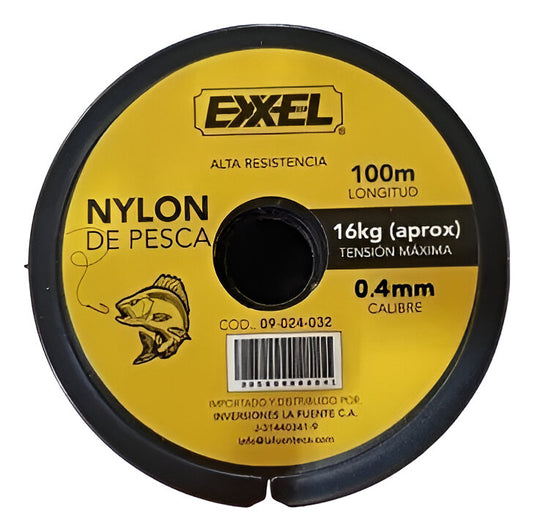 Nylon de pesca 0.4mmx100m 15lb Exxel ref 09-024-030