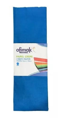 Papel crepe azul 50x190cms Ofimak 1 und ref ok-cr5