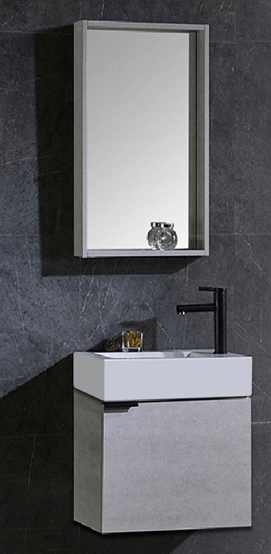 Set mueble de baño con espejo45x70x13 y Grifería para lavamanos 45x25x50 ref 227