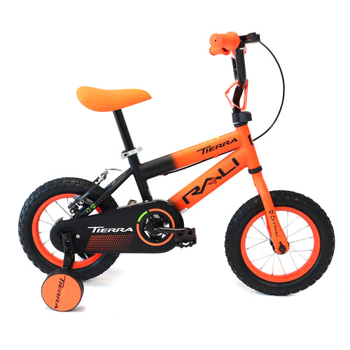 Bicicleta Tierra 12” negro y naranja