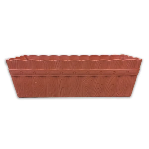 Maceta ventana Kennedy color terracota con base 33,02 x 17,78 x 13,97cm ref mbjm0201