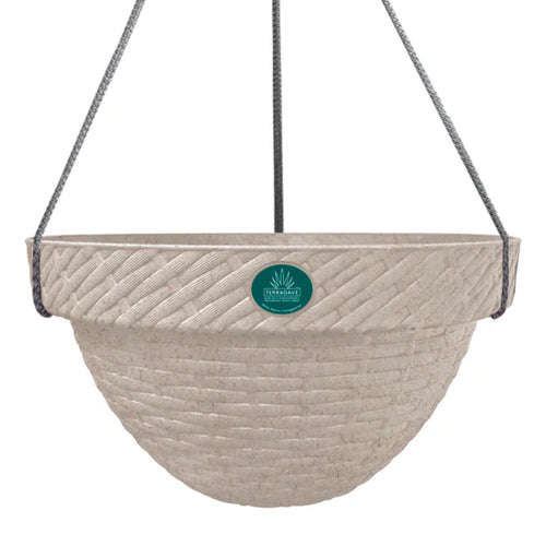 Maceta colgante Terragave color arena 26,42cm ref tamrco2634