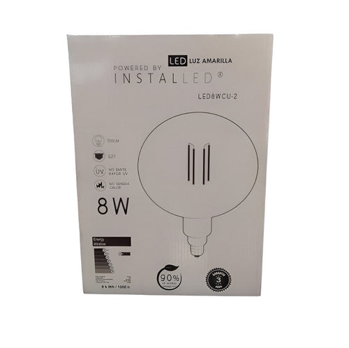 Bombillo led luz amarilla Installed 8k wh 1000h ref led8wcu-2