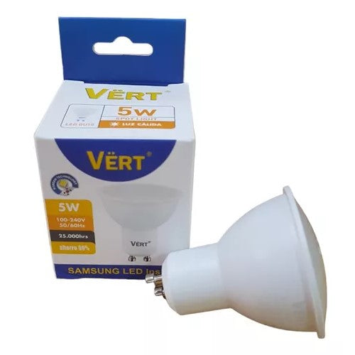 Bombillo led gu10 5w ojo de buey calidad 3500k Vert ref gus-53
