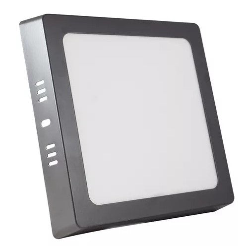 Panel led cuadrado sobreponer plateado 18w 6500k blanca Vert ref pcs-p18