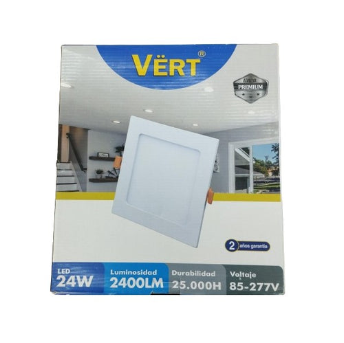 Panel led cuadrada empotrar eco 24w Vert ref pce-246