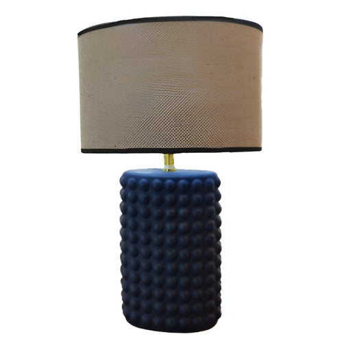 Lámpara de mesa azul marino