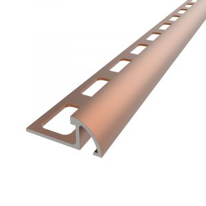 pletina para porcelanato 2.40mts bronce noche brillante ref cel-0123