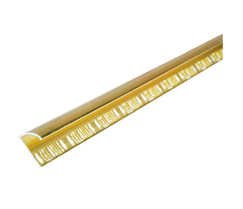 pletina aluminio para porcelanato 2.40mts dorado brillante ref cel-0121