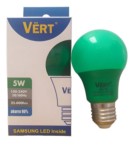 Bombillo Samsung led multivoltaje luz verde Vert ref bcs-a5v